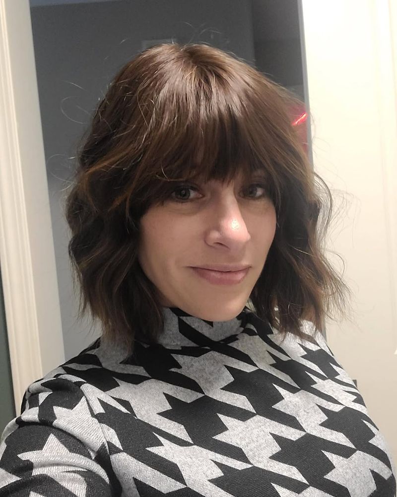 Wig after a color and cut transformation